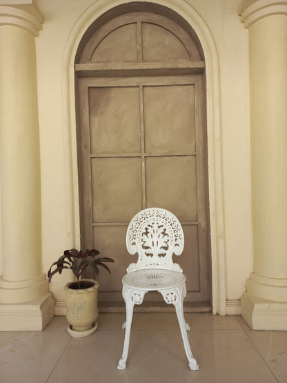 Steel White Chair