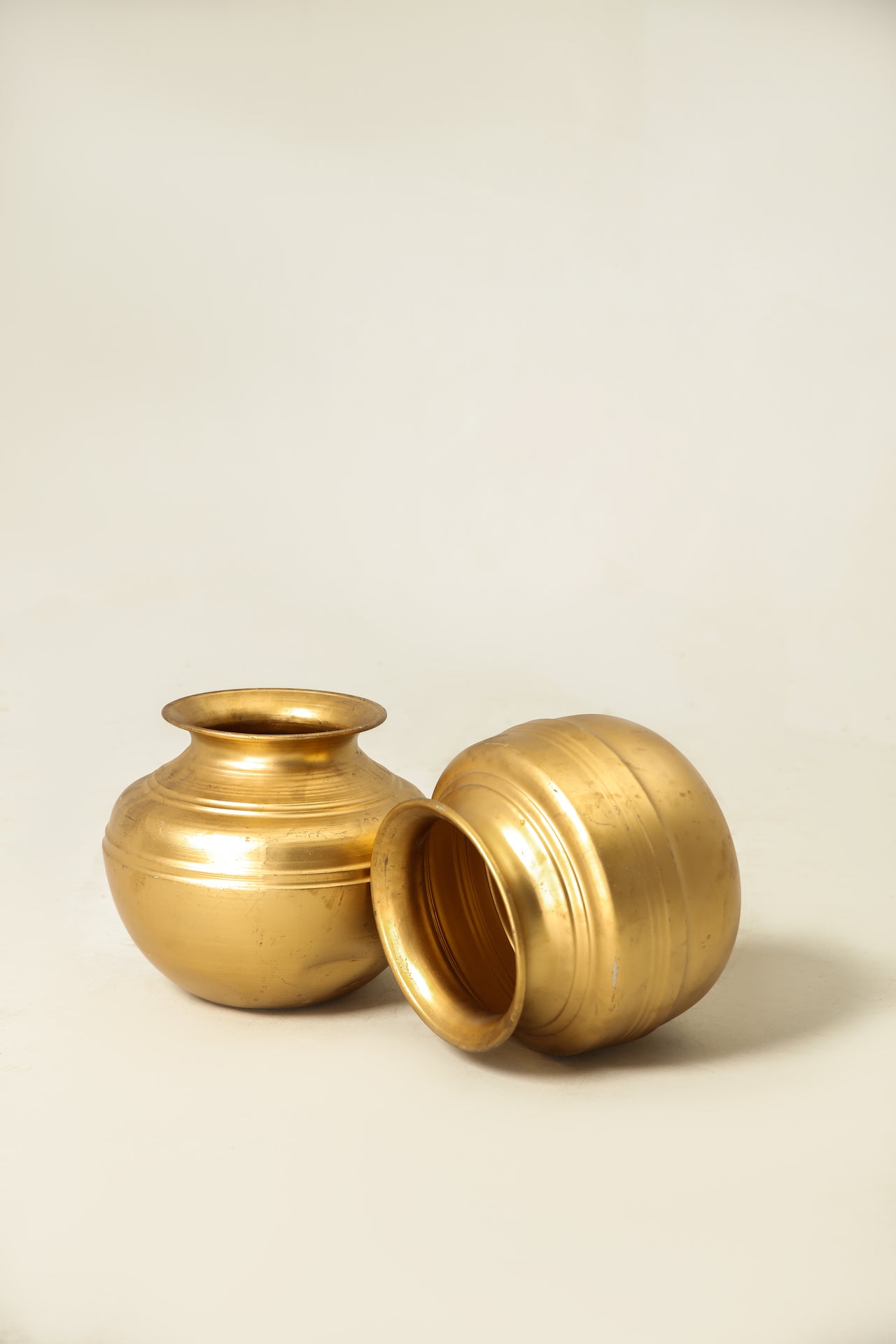 Set Of Traditional Golden Brass