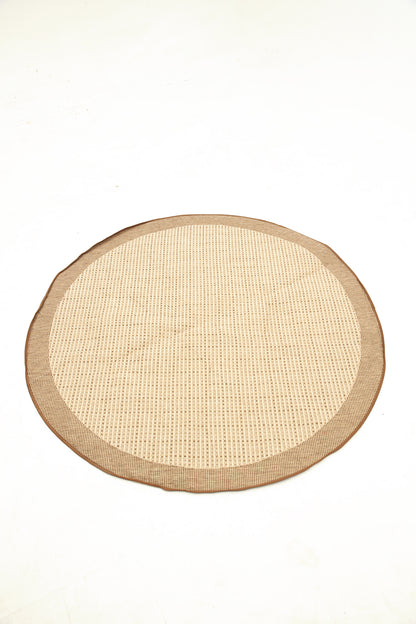 Rounded Brown Rug 5'ft